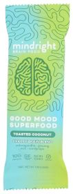 MINDRIGHT: Bar Infused Toasted Coconut, 1.76 oz