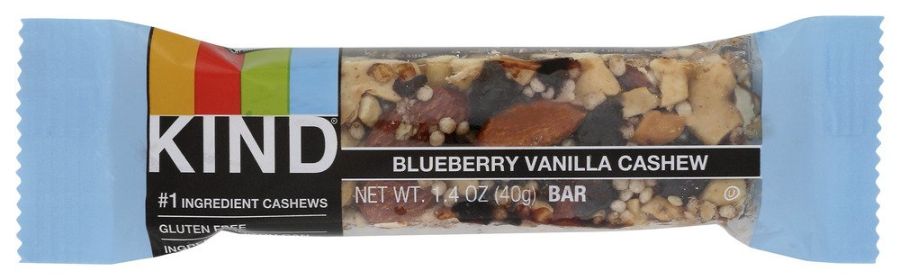 KIND: Fruit and Nut Blueberry Vanilla and Cashew Bar, 1.4 oz