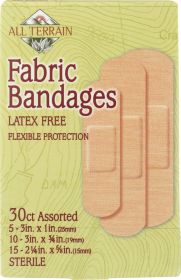 ALL TERRAIN:  Fabric Bandages Assorted, 30 pc