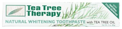 TEA TREE THERAPY: Natural Whitening Toothpaste with Tea Tree Oil, 3 oz