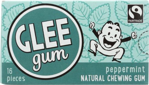 GLEE GUM: All Natural Chewing Gum Peppermint, 16 pc