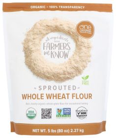 ONE DEGREE: Flour Whole Wheat Sprouted Organic, 80 oz