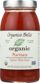 ORGANICO BELLO: Organic Pasta Sauce Marinara, 25 oz