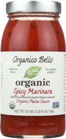 ORGANICO BELLO: Organic Pasta Sauce Spicy Marinara, 25 oz