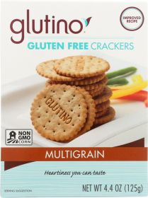 GLUTINO: Gluten Free Crackers Multigrain, 4.4 oz