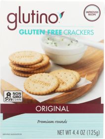 GLUTINO: Gluten Free Crackers Original, 4.4 oz