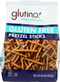 GLUTINO: Gluten Free Pretzel Sticks, 8 oz