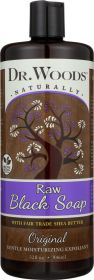 DR WOODS: Naturally Raw Black Soap with Shea Butter Original, 32 oz