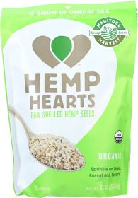 MANITOBA HARVEST: Hemp Hearts Raw Shelled Hemp Seeds, 12 oz