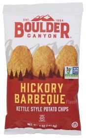 BOULDER CANYON: Hickory Barbeque Kettle Cooked Potato Chips, 5 oz