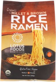 LOTUS FOODS: Organic Rice Ramen Noodles Millet & Brown, 10 oz