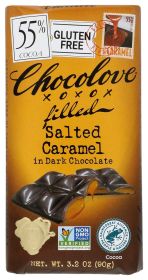 CHOCOLOVE: Dark Chocolate Caramel Bar, 3.2 oz