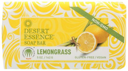 DESERT ESSENCE: Soap Bar Lemongrass, 5 oz