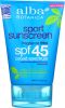 ALBA BOTANICA: Natural Very Emollient Sunscreen Sport SPF 45, 4 oz