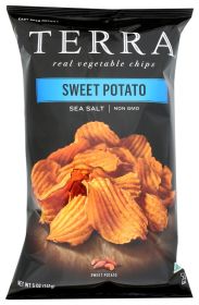 TERRA CHIPS: Crinkled Sweet Potato Chips with Sea Salt, 6 oz