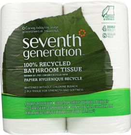 SEVENTH GENERATION: Bath Tissue 2 ply Pack of 4, 1 ea