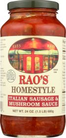 RAOS: Italian Sausage & Mushroom Sauce, 24 oz