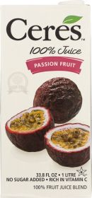 CERES: Juice Passion Fruit, 33.8 oz