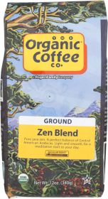 ORGANIC COFFEE CO: Organic Zen Blend Ground Coffee, 12 oz