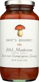 DAVES GOURMET: Pasta Sauce Wild Mushroom, 25.5 oz