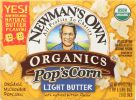 NEWMAN'S OWN: Organic Pop's Corn Organic Microwave Popcorn Light Butter, 8.4 oz