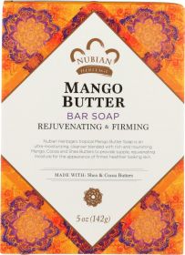 NUBIAN HERITAGE: Bar Soap Mango Butter with Shea and Cocoa Butters and Vitamin C, 5 oz