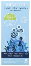 NATRACARE: Organic Cotton Tampons With Applicator Regular, 16 Tampons