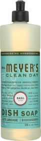 MRS MEYERS: Basil Dish Soap, 16 oz