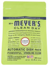 MRS. MEYER'S: Clean Day Automatic Dish Packs Lemon Verbena Scent, 12.7 oz