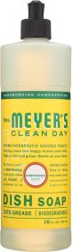 MRS. MEYER'S: Clean Day Liquid Dish Soap Honeysuckle Scent, 16 oz