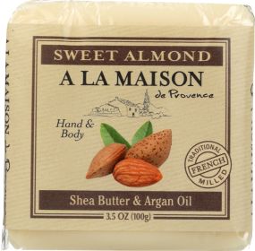 A LA MAISON DE PROVENCE: Sweet Almond Mini Soap Bar, 3.5 oz