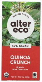 ALTER ECO: Organic Chocolate Dark Quinoa, 2.82 oz