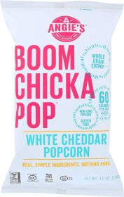 ANGIE'S: Popcorn Boomchickapop White Cheddar Popcorn, 4.5 oz