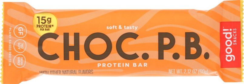 GOOD SNACKS: Chocolate Peanut Butter Bar, 2.12 oz