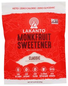 LAKANTO: All Natural Sugar Substitute Sweetener Monkfruit Classic, 8.29 oz