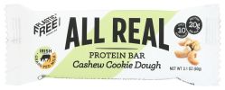 ALL REAL NUTRITION: Cashew Cookie Dough Protein Bar, 2.1 oz