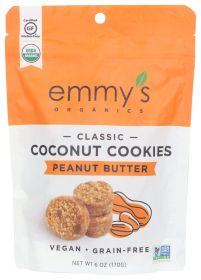 EMMYS ORGANICS: Coconut Cookies Peanut Butter, 6 oz