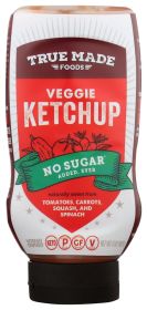 TRUE FOODS: No Sugar Vegetable Ketchup, 17 oz