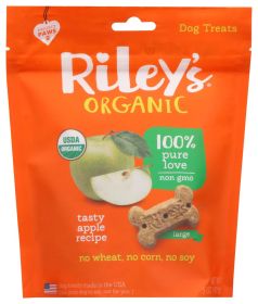 RILEYS ORGANICS: Apple Organic Dog Treat Large Bone, 5 oz