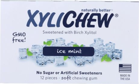 XYLICHEW: Sugar Free Chewing Gum Ice Mint, 12 pc