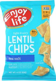 ENJOY LIFE: Plentils Lentil Chips Light Sea Salt, 4 oz