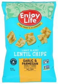 ENJOY LIFE: Plentils Lentil Chips Garlic & Parmesan, 4 oz