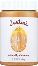 JUSTIN'S: Peanut Butter Blend Honey, 16 oz