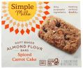 SIMPLE MILLS: Spiced Carrot Cake Soft Baked Bars, 5.99 oz