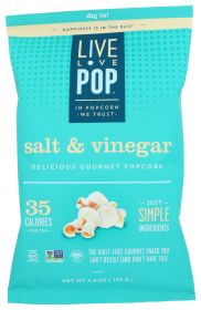 LIVE LOVE POP: Salt & Vinegar Popcorn, 4.40 oz