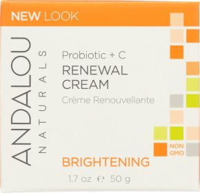 ANDALOU NATURALS: Renewal Cream Probiotic + C Brightening, 1.7 oz