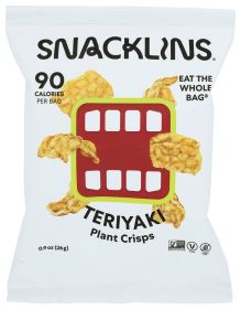 SNACKLINS: Plant Crisp Teriyaki, 0.9 oz