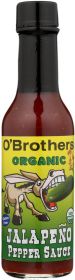 O BROTHERS: Hot Sauce Jalapeno Organic, 5 oz