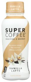 SUNNIVA SUPER COFFEE: Coffee Vanilla Bean Bottle, 12 oz