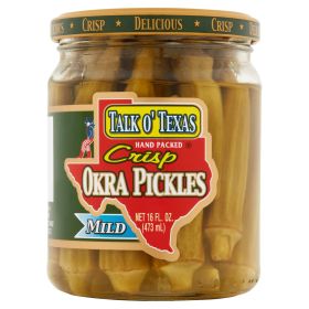 TALK O TEXAS: Okra Pickled Mild, 16 oz